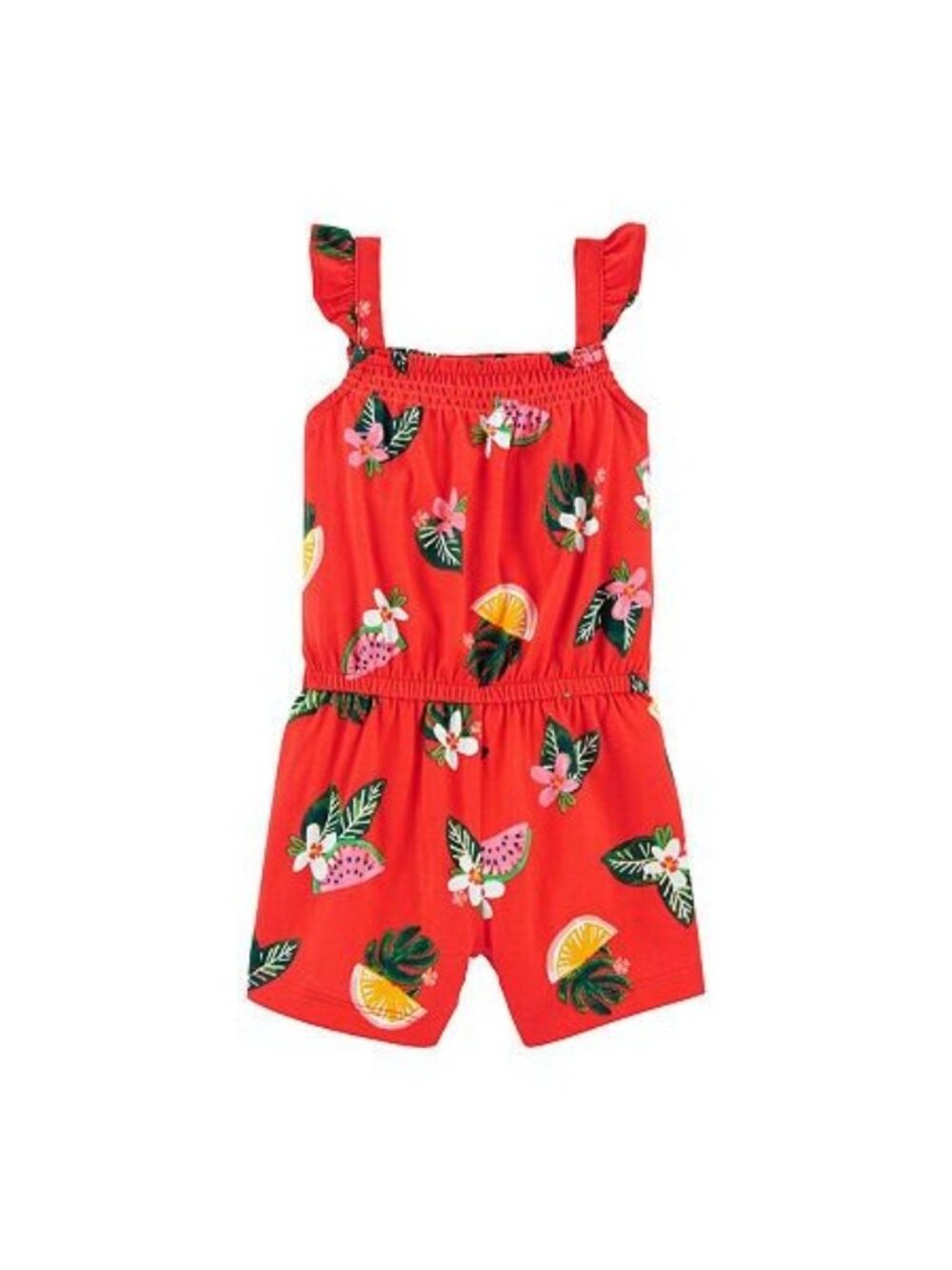 Baby Girl Carter's Fruit Flutter Jersey Romper, Infant Girl's, Size: 6 Months, R